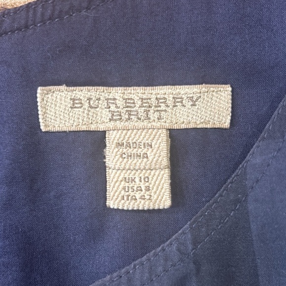 Burberry Brit Plaid Sleeveless Cotton Dress Size 8 - Picture 7 of 9